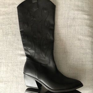 Madden NYC- Black Western-Style Women's Boots